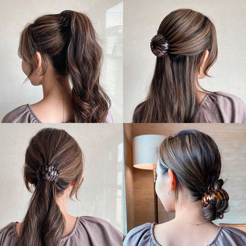 Women’s Hollow Hair Circle Hairpin – Ponytail Headdress - Opaline Glam Beauty