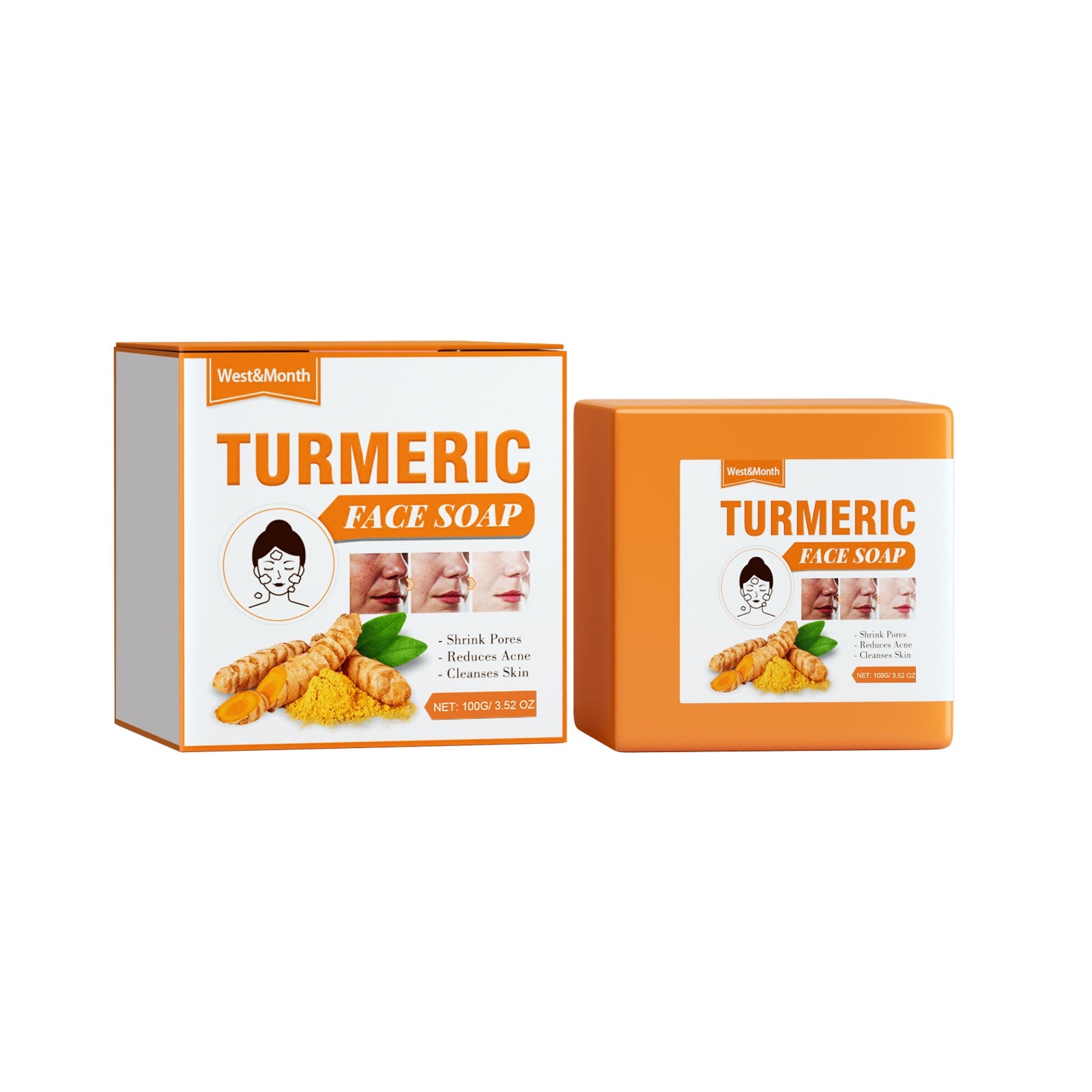 West&Month Turmeric Cleansing Soap – Brightening & Smoothing