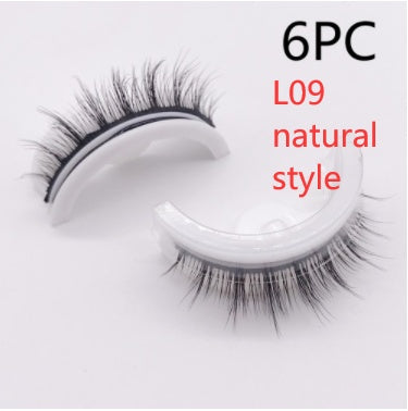 Reusable 3D Mink Lashes Natural False Eyelashes Self Adhesive - Opaline Glam Beauty
