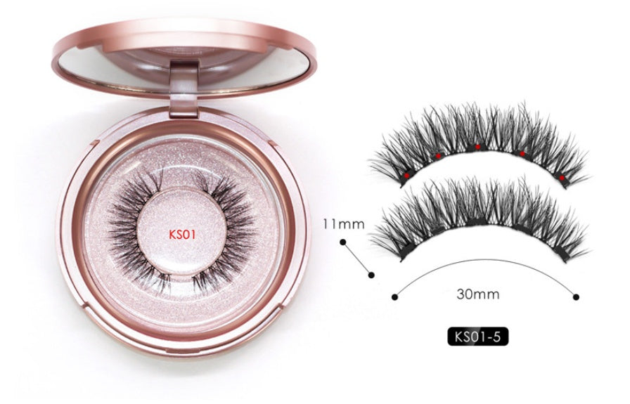 Natural Long Lasting Magnetic Liquid Eyeliner & Magnetic False Eyelashes & Tweezer Set Make up Set - Opaline Glam Beauty