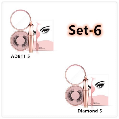 Natural Long Lasting Magnetic Liquid Eyeliner & Magnetic False Eyelashes & Tweezer Set Make up Set - Opaline Glam Beauty