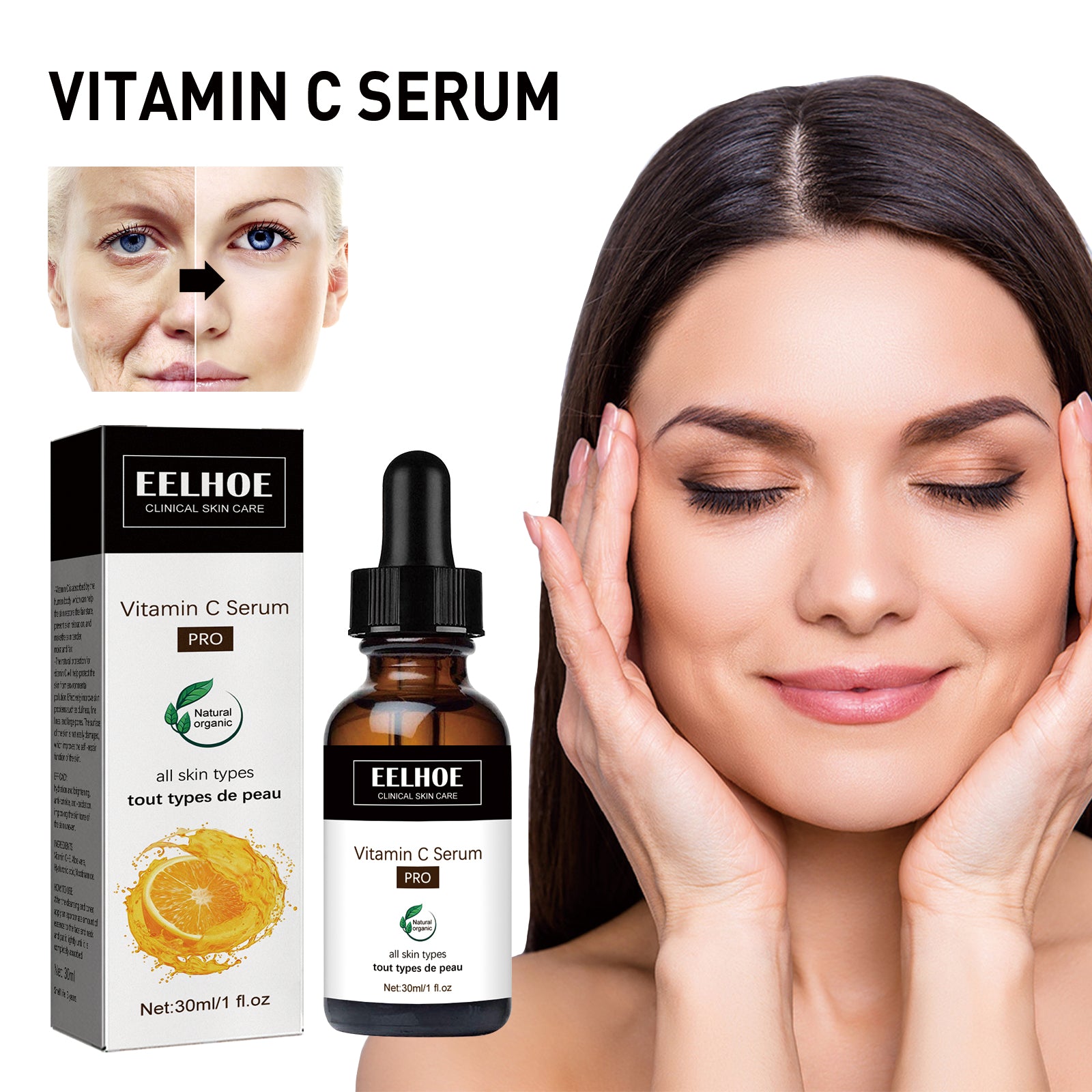 EELHOE Vitamin C Serum for Firming, Hydration & Fine Lines - Opaline Glam Beauty