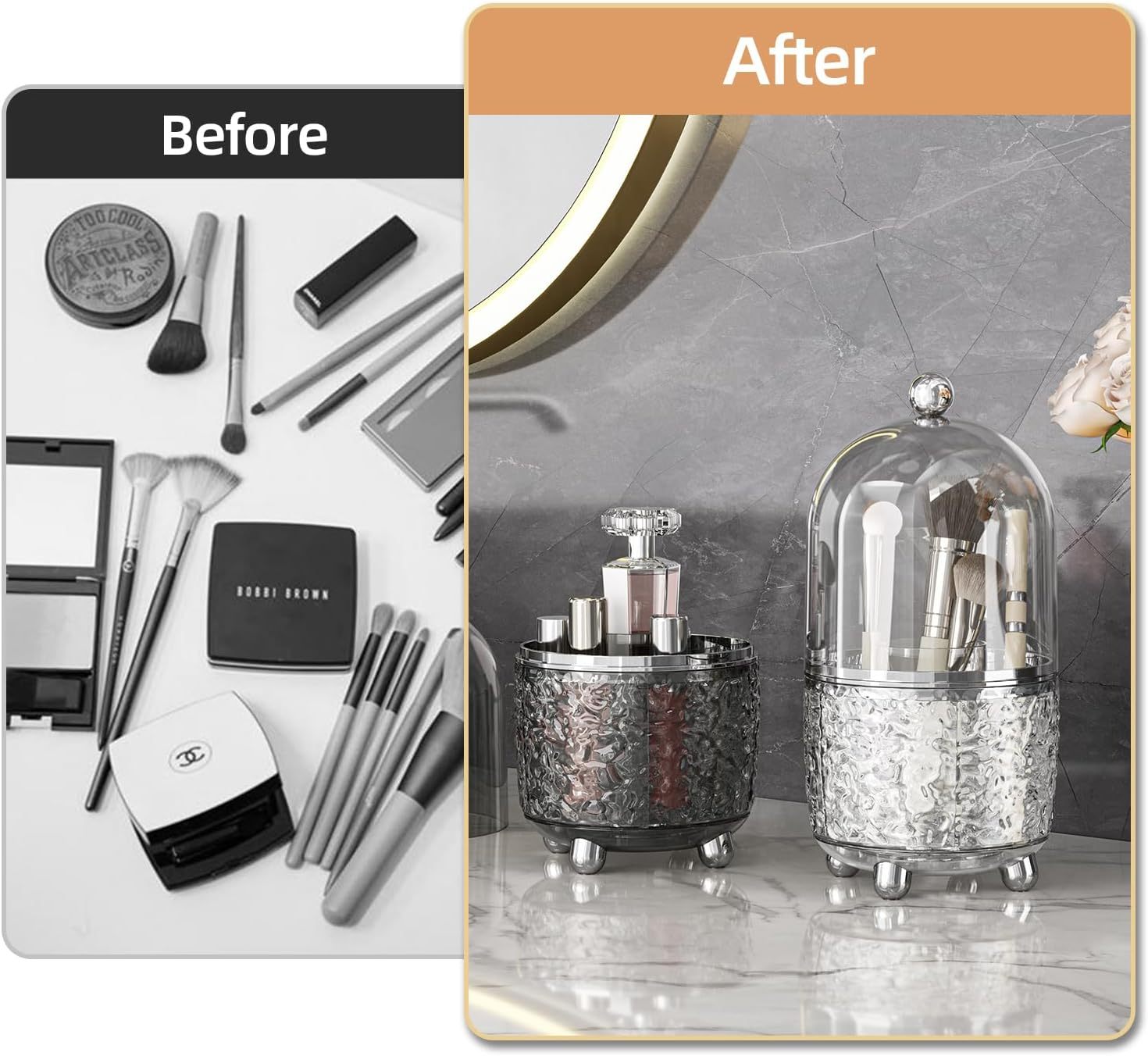 Large Capacity Bathroom Makeup Brush Storage Rack