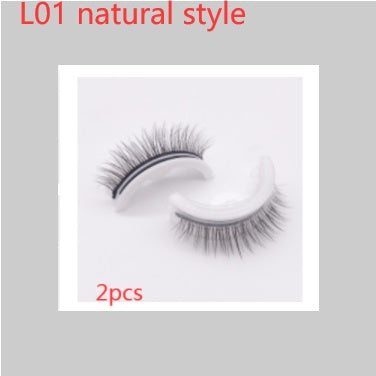 Reusable 3D Mink Lashes Natural False Eyelashes Self Adhesive - Opaline Glam Beauty