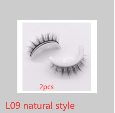 Reusable 3D Mink Lashes Natural False Eyelashes Self Adhesive - Opaline Glam Beauty