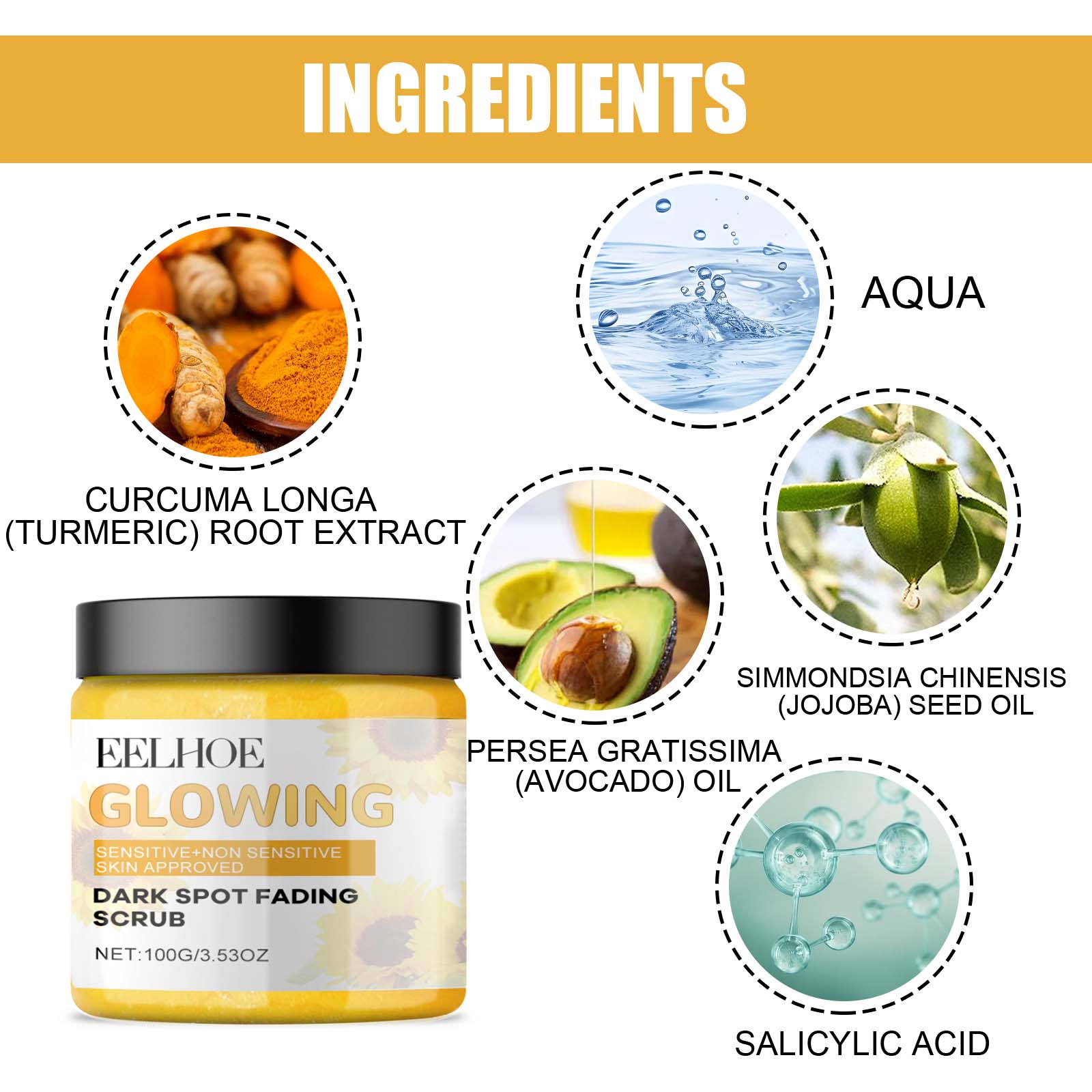 Eelhoe Turmeric Facial Scrub – Deep Cleansing & Pore Care - Opaline Glam Beauty