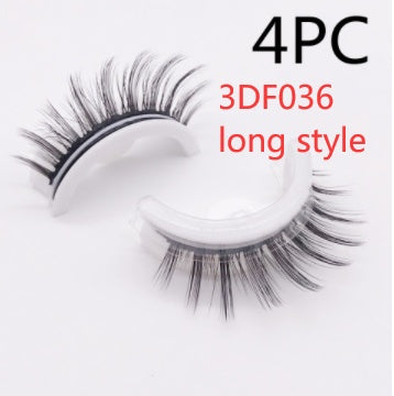 Reusable 3D Mink Lashes Natural False Eyelashes Self Adhesive - Opaline Glam Beauty
