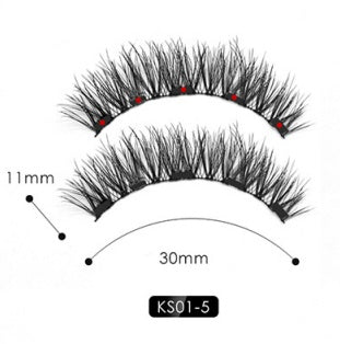 Natural Long Lasting Magnetic Liquid Eyeliner & Magnetic False Eyelashes & Tweezer Set Make up Set - Opaline Glam Beauty