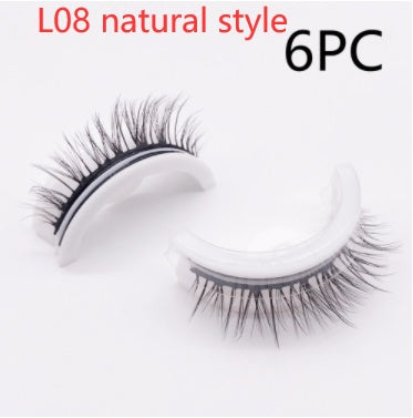 Reusable 3D Mink Lashes Natural False Eyelashes Self Adhesive - Opaline Glam Beauty