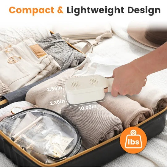 Travel Clothes Steamer with 180° Rotating Head & Flat Iron