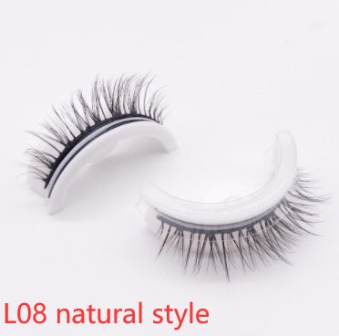 Reusable 3D Mink Lashes Natural False Eyelashes Self Adhesive - Opaline Glam Beauty