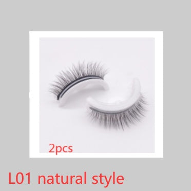 Reusable 3D Mink Lashes Natural False Eyelashes Self Adhesive - Opaline Glam Beauty