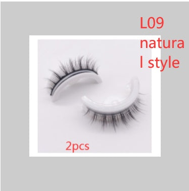 Reusable 3D Mink Lashes Natural False Eyelashes Self Adhesive - Opaline Glam Beauty