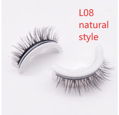 Reusable 3D Mink Lashes Natural False Eyelashes Self Adhesive - Opaline Glam Beauty