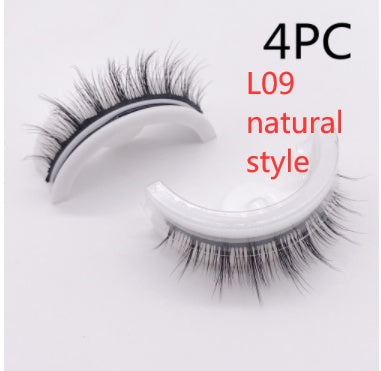 Reusable 3D Mink Lashes Natural False Eyelashes Self Adhesive - Opaline Glam Beauty