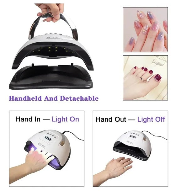 220W Nail Dryer LED Lamp UV Light Polish Gel Curing Machine Electric Manicure