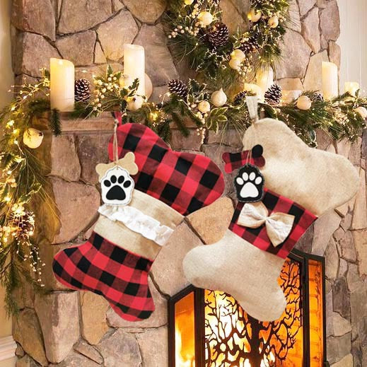 Christmas Ornament Socks Gift Bag