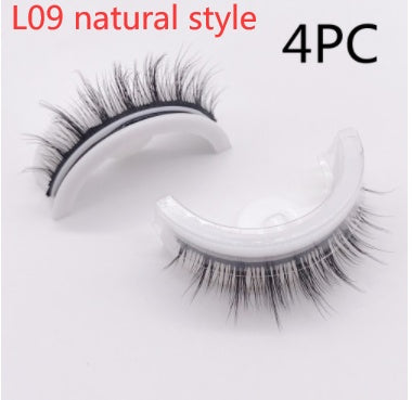 Reusable 3D Mink Lashes Natural False Eyelashes Self Adhesive - Opaline Glam Beauty
