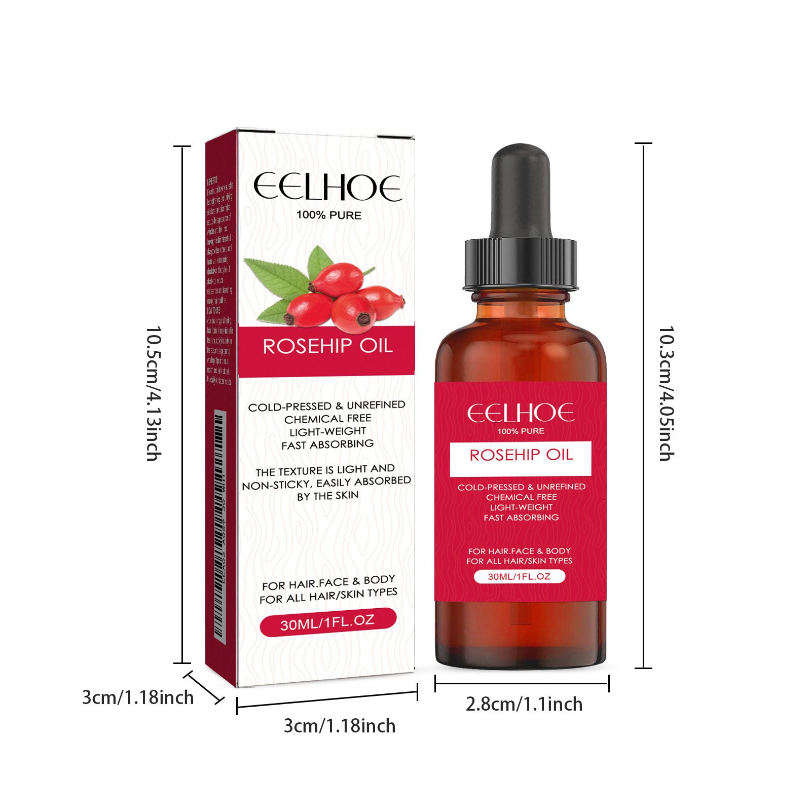 Rosehip Oil for Face, Body & Hair – Hydration & Care