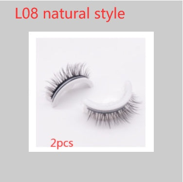 Reusable 3D Mink Lashes Natural False Eyelashes Self Adhesive - Opaline Glam Beauty