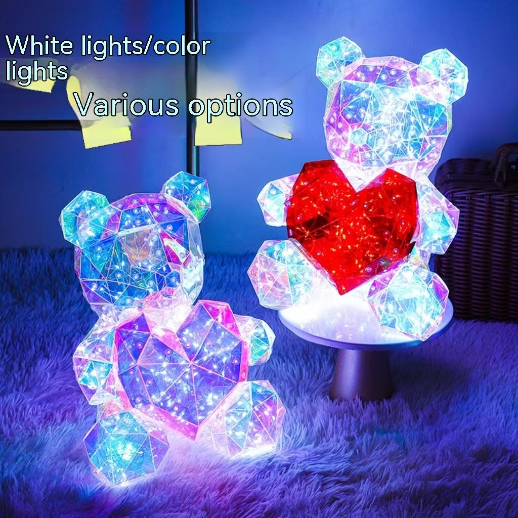 Colorful Luminous Bear Gift Birthday Gift Decoration - Opaline Glam Beauty