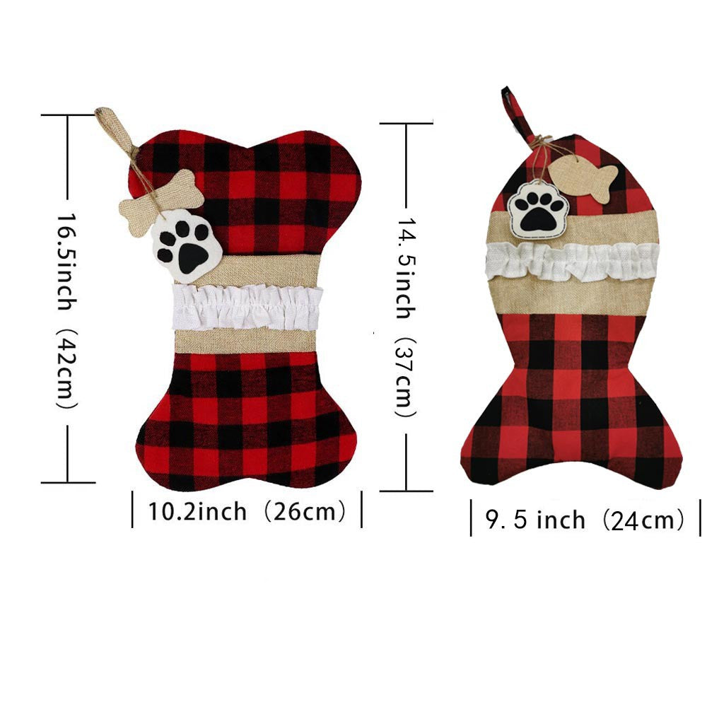 Christmas Ornament Socks Gift Bag