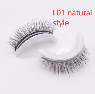 Reusable 3D Mink Lashes Natural False Eyelashes Self Adhesive - Opaline Glam Beauty