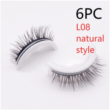 Reusable 3D Mink Lashes Natural False Eyelashes Self Adhesive - Opaline Glam Beauty