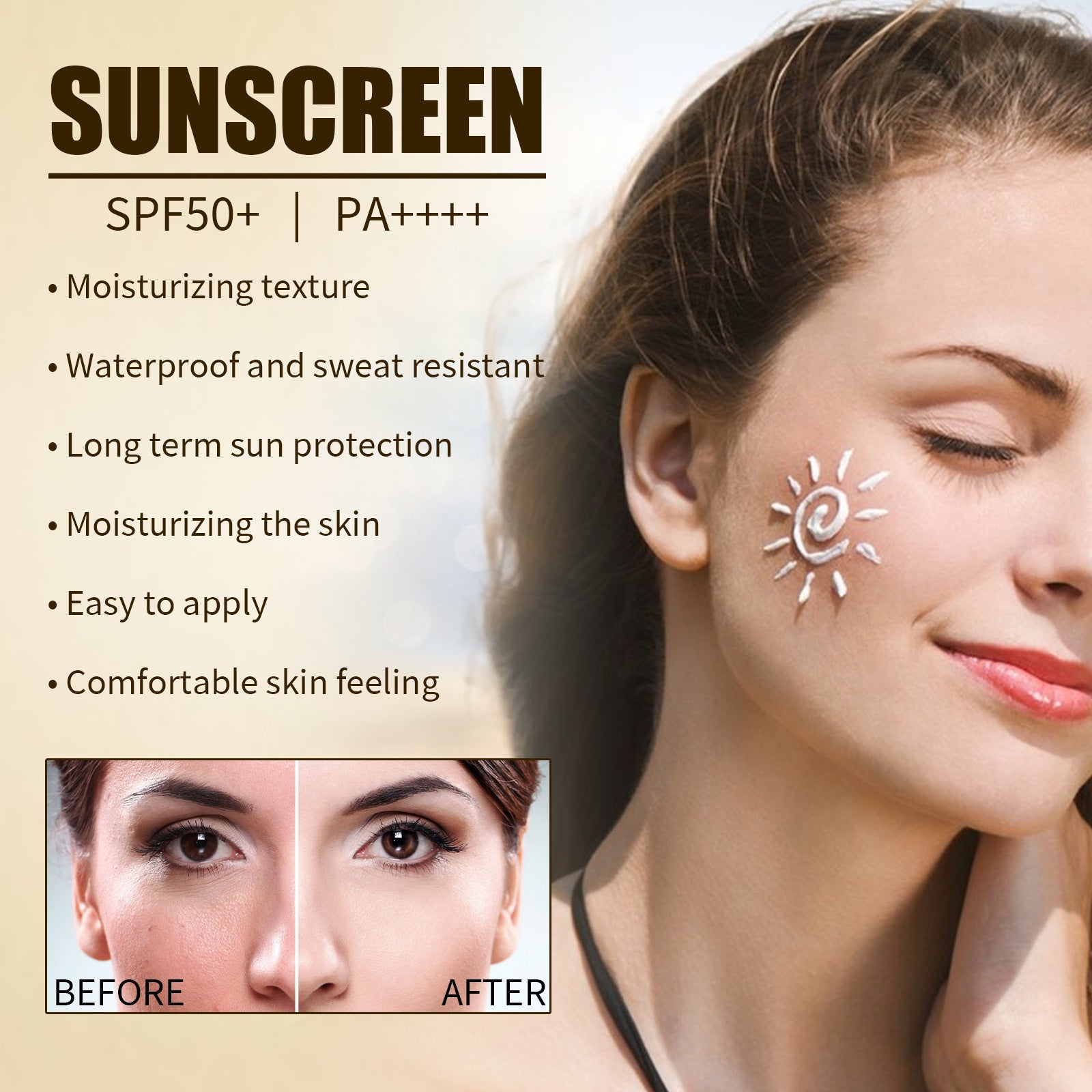 OUHOE Rice Probiotic UV Moisturizing Face Cream