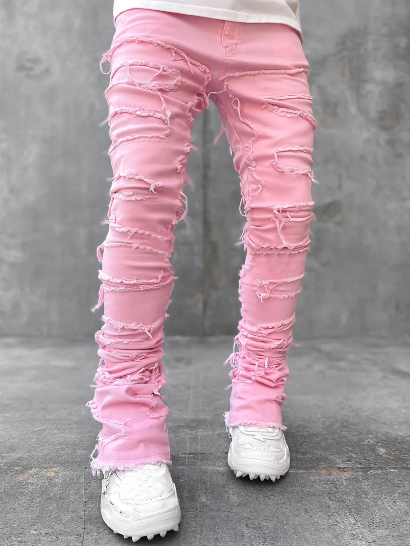 men’s stacked jeans