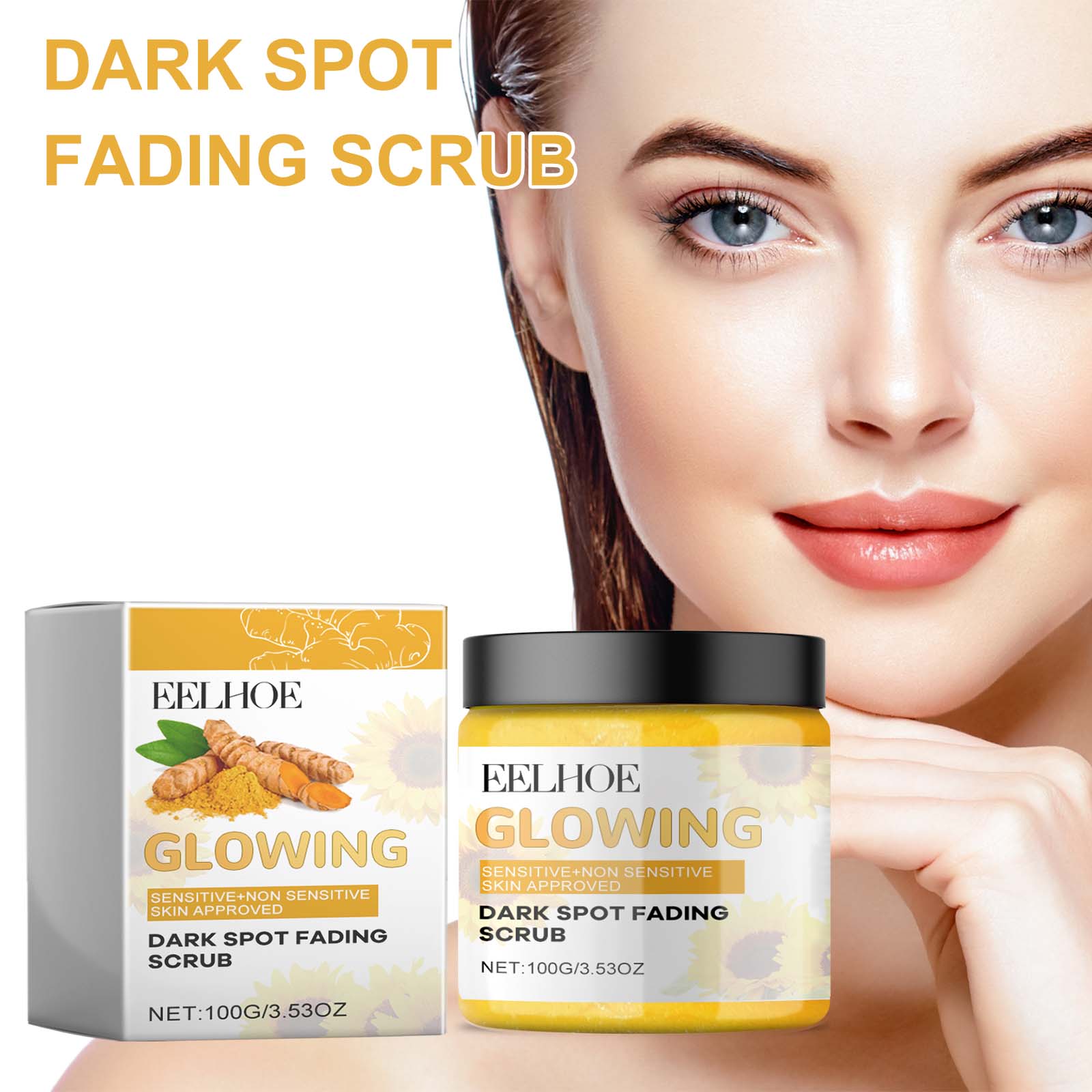 Eelhoe Turmeric Facial Scrub – Deep Cleansing & Pore Care - Opaline Glam Beauty