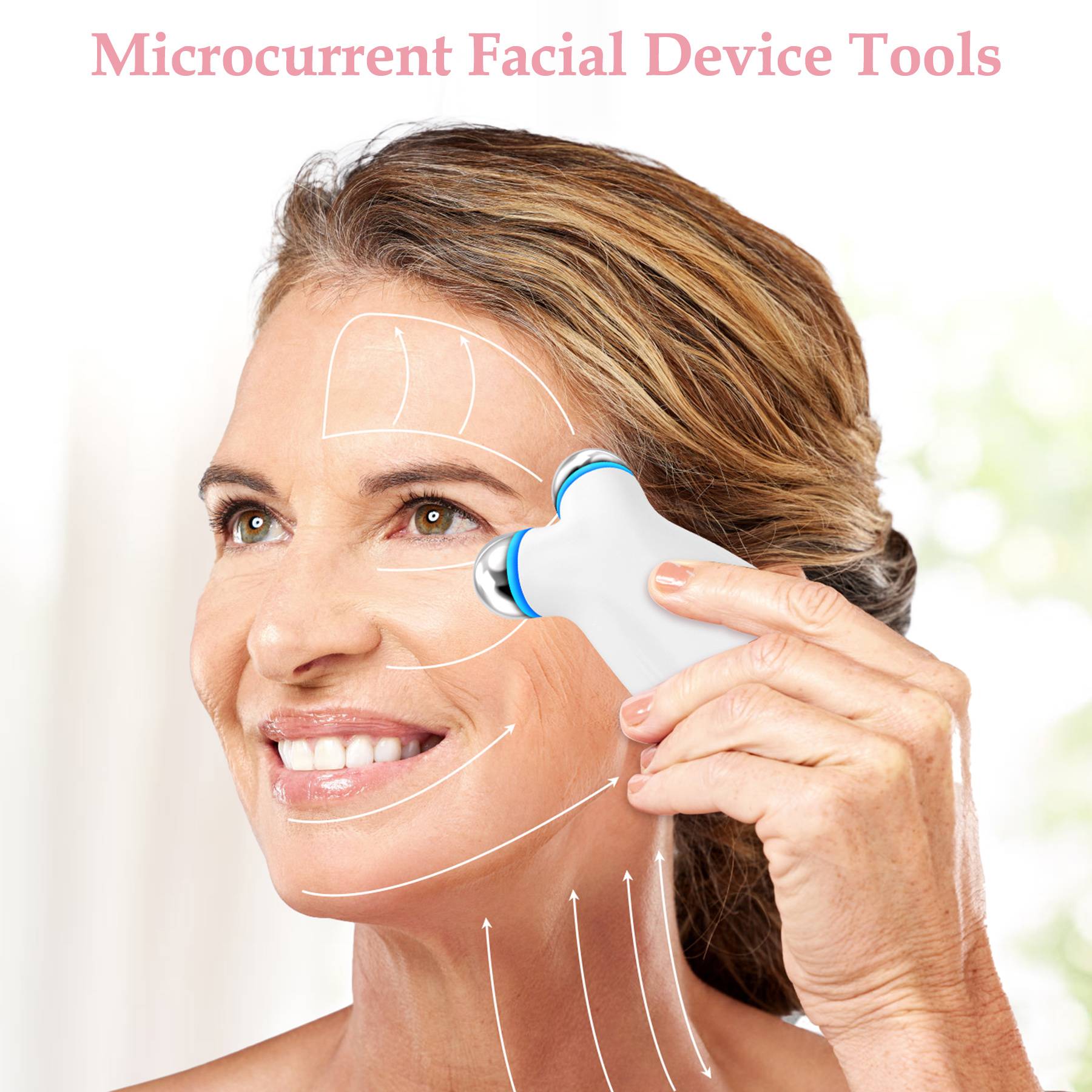 Anti Aging And Wrinkles Microcurrent Facial Device, Boost Skin Care Absorption - Opaline Glam Beauty