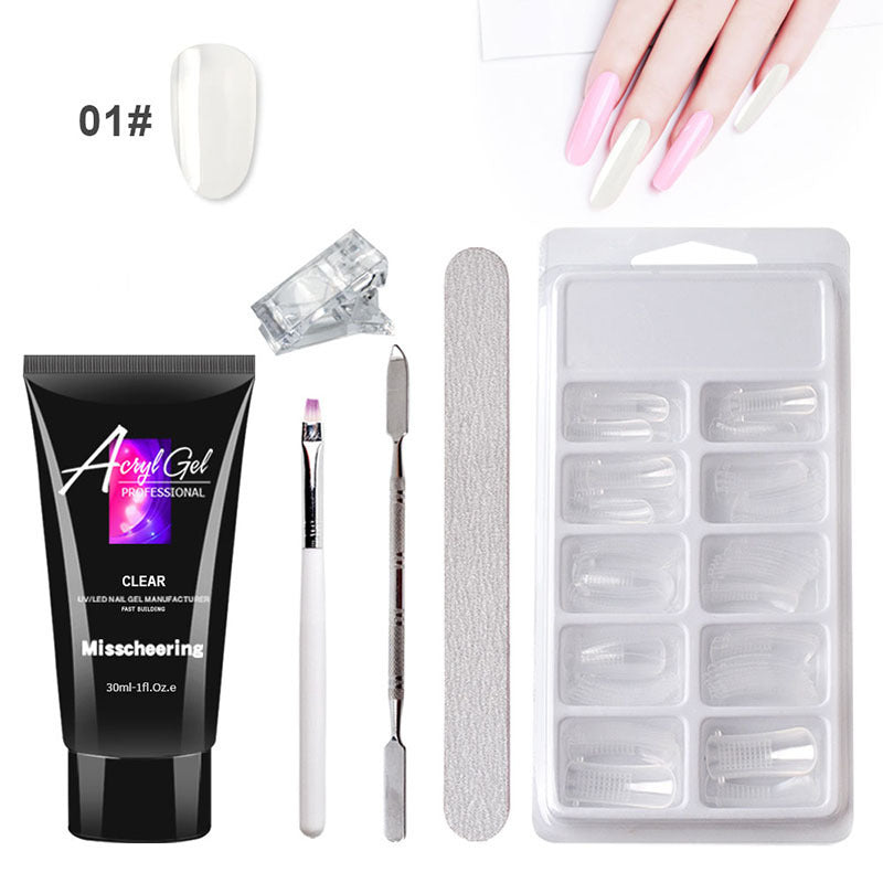 Quick Crystal Gel Nail Extension Set – Painless & Easy - Opaline Glam Beauty