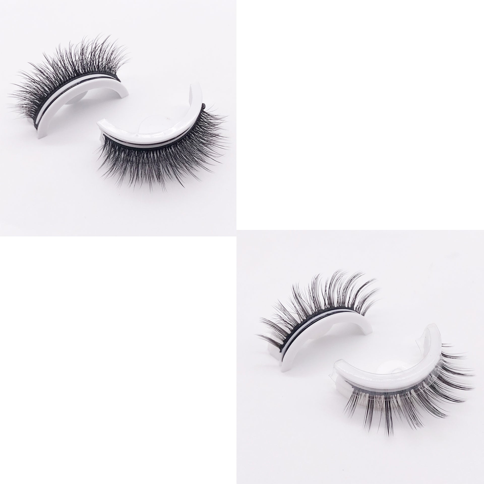 Reusable 3D Mink Lashes Natural False Eyelashes Self Adhesive - Opaline Glam Beauty