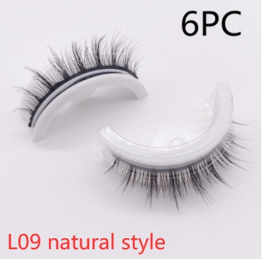 Reusable 3D Mink Lashes Natural False Eyelashes Self Adhesive - Opaline Glam Beauty