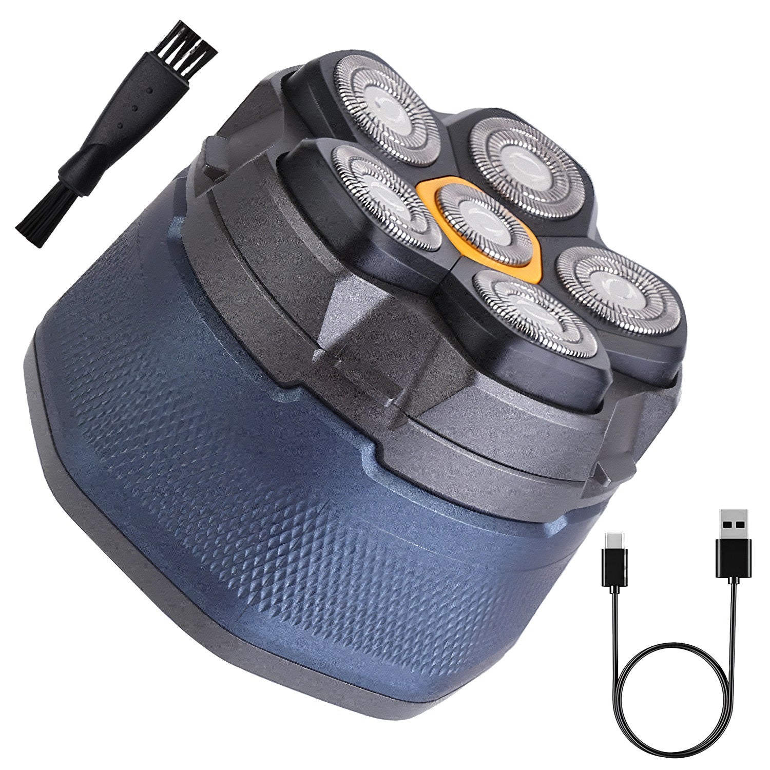 1Pc Cordless Electric Head Shaver For Men 6D Magnetic Floating Head Bald Man - Opaline Glam Beauty