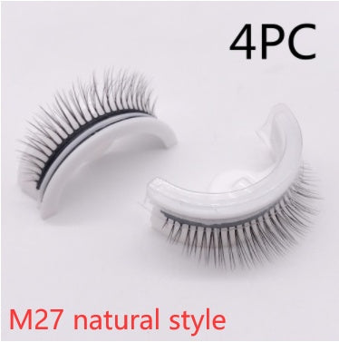 Reusable 3D Mink Lashes Natural False Eyelashes Self Adhesive - Opaline Glam Beauty