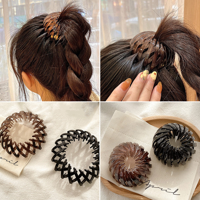 Women’s Hollow Hair Circle Hairpin – Ponytail Headdress - Opaline Glam Beauty