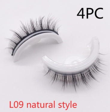 Reusable 3D Mink Lashes Natural False Eyelashes Self Adhesive - Opaline Glam Beauty