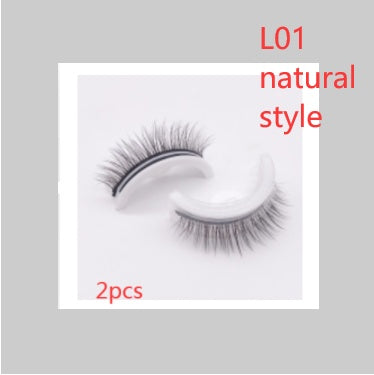 Reusable 3D Mink Lashes Natural False Eyelashes Self Adhesive - Opaline Glam Beauty