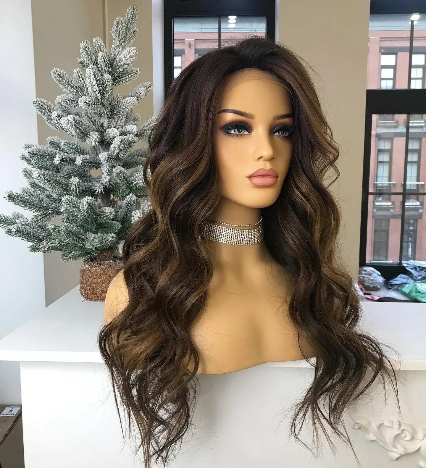 Ombre Blonde Middle Part Lace Front Wig - Opaline Glam Beauty