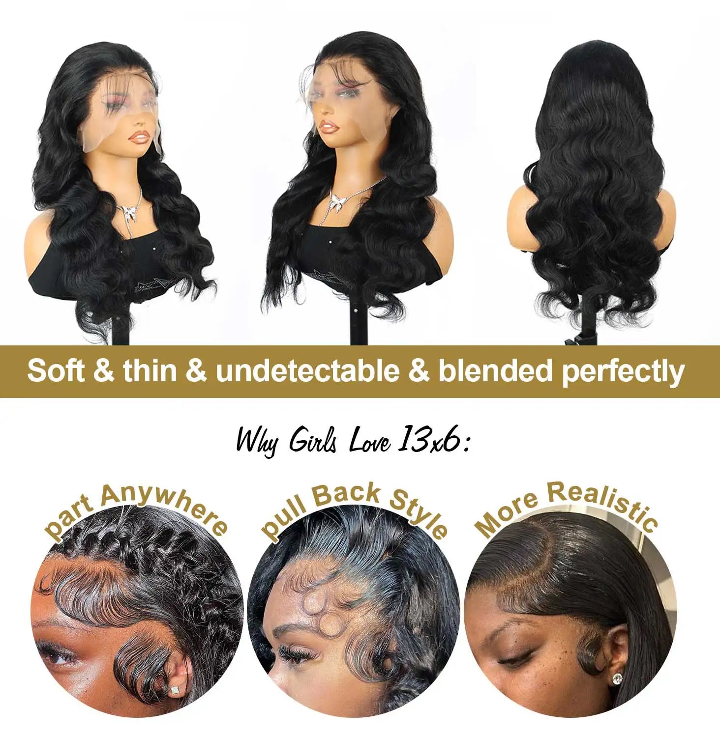 613 Blonde Body Wave Human Hair Wig - Opaline Glam Beauty