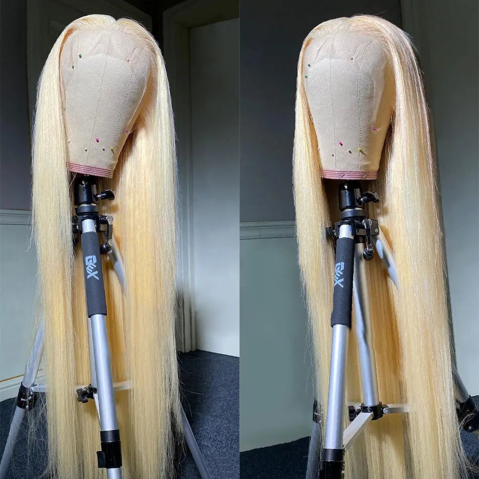 13x6 HD Transparent 613 Blonde Lace Front Human Hair Wig - Opaline Glam Beauty