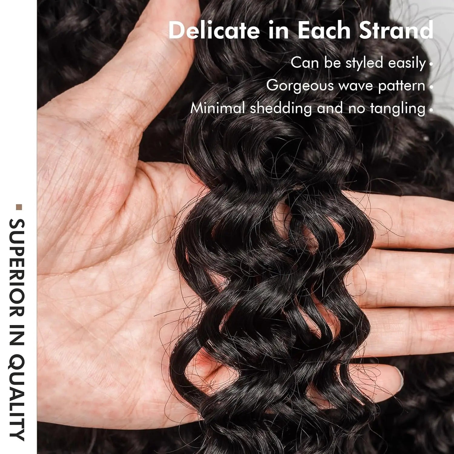 Deep Wave Feather Crochet Hair Extensions - Opaline Glam Beauty