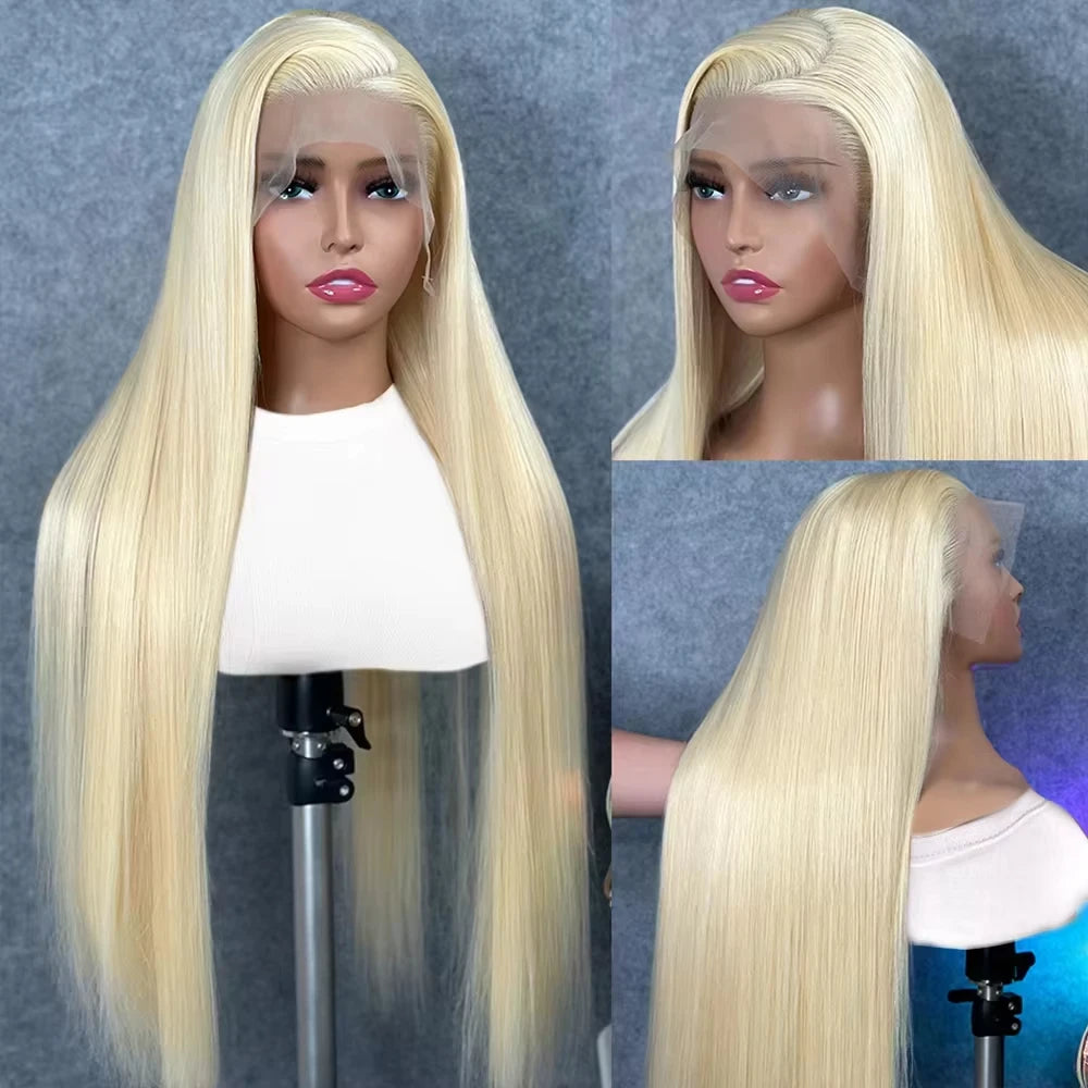 Rosslyn 613 Blonde Straight HD Lace Front Brazilian Human Hair Wig - Opaline Glam Beauty
