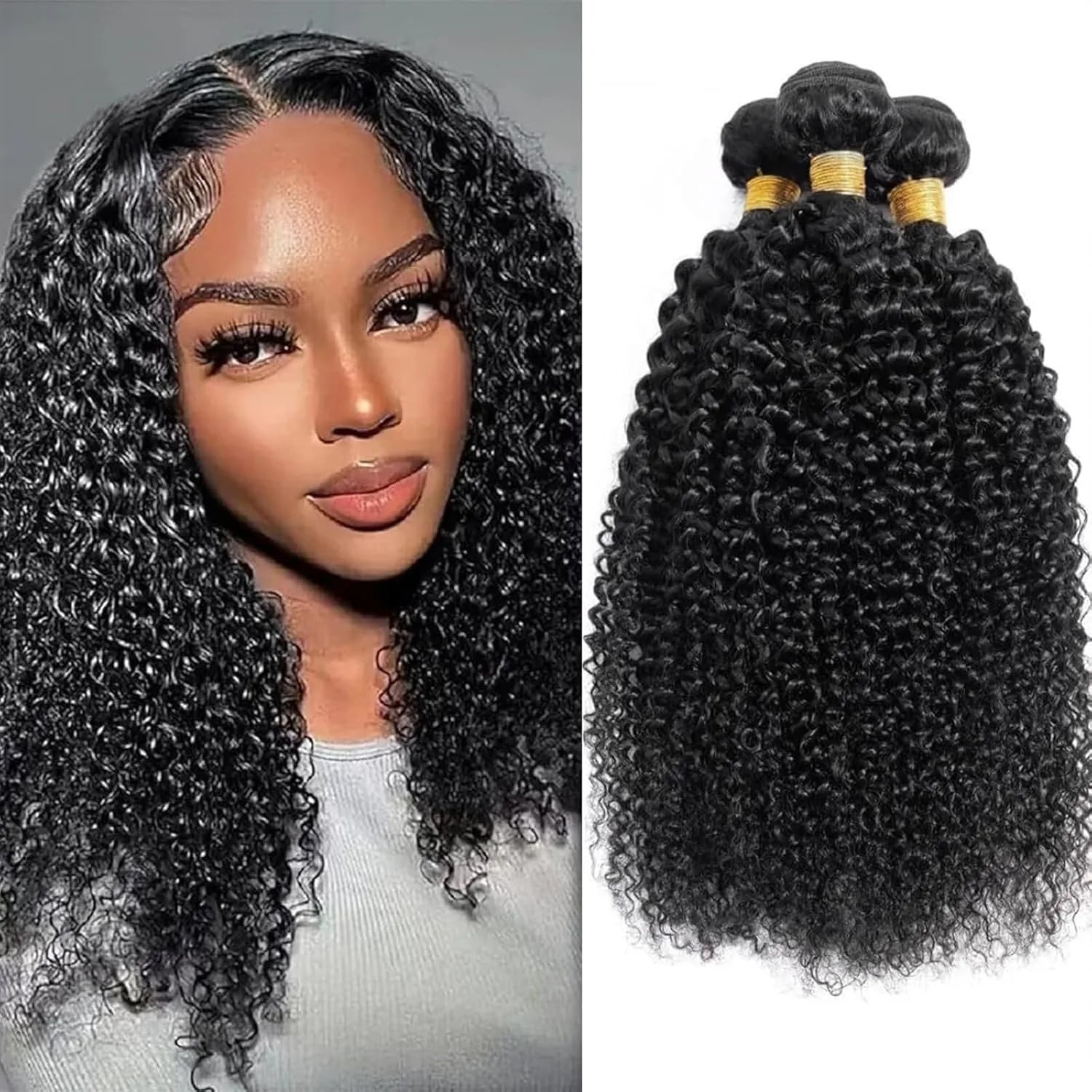 Virgin Jerry Curly Human Hair Bundles - Opaline Glam Beauty