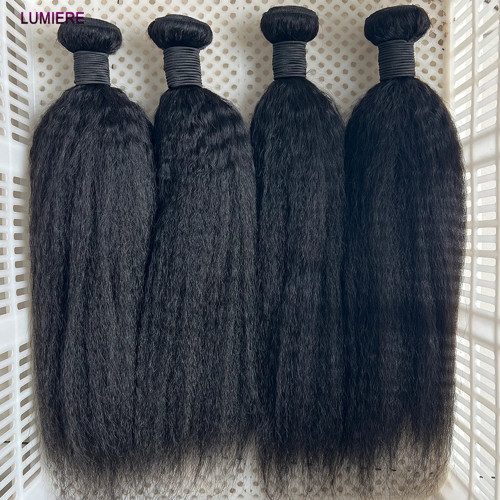 Kinky Yaki Straight Virgin Hair Bundles - Opaline Glam Beauty