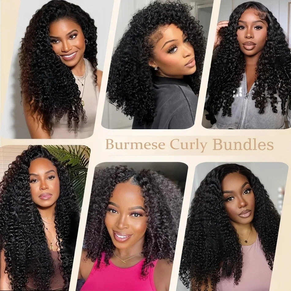 32" Burmese Virgin Curly Hair Bundles - Opaline Glam Beauty
