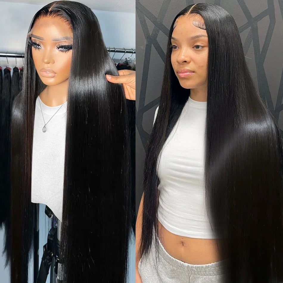 Bone Straight Lace Front Human Hair Wig - Opaline Glam Beauty