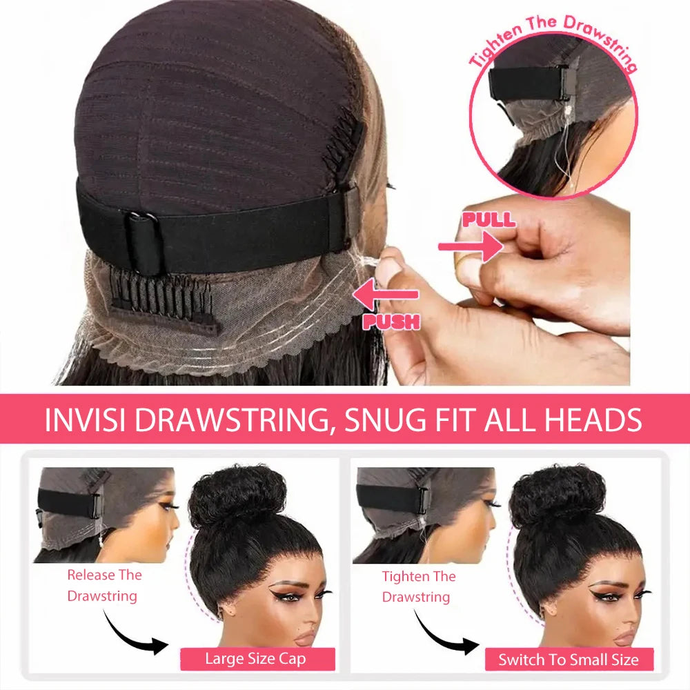 Invisible Strap 360 HD Deep Wave Glueless Human Hair Wig - Opaline Glam Beauty